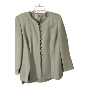 Women's Vintage Executive Collection Blazer with Skirt Green 18W